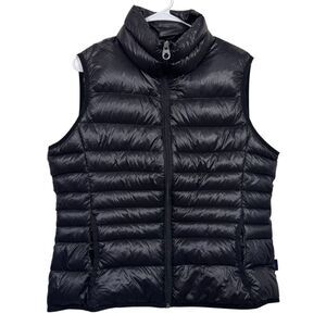 Calvin Klein Black Packable Lightweight Duck Down Puffer Winter Vest